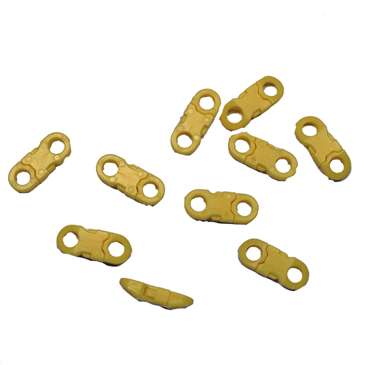 1/4 Inch Yellow Flat Side Release Buckles (10 pack)  paracordwholesale