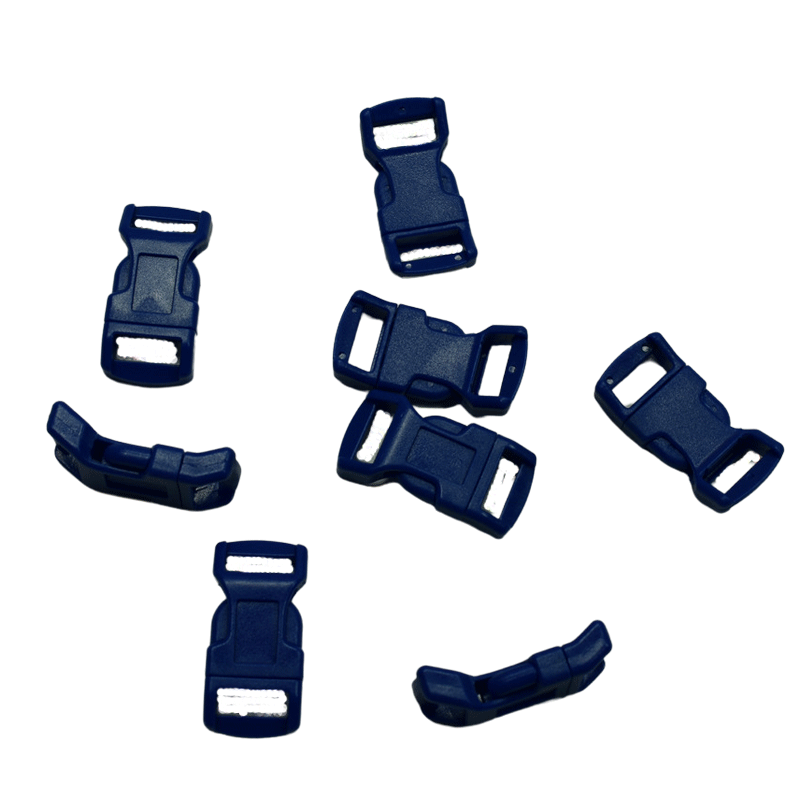 1/2 Inch Blue Curved Side Release Buckles (10 pack)  paracordwholesale
